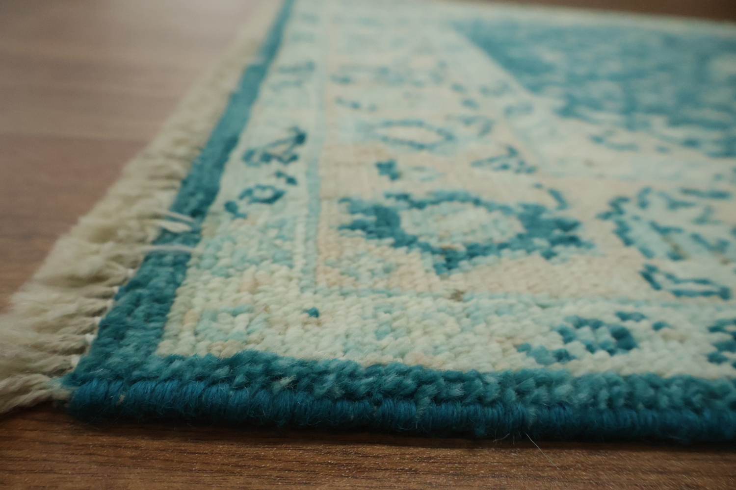 Vegetable Dye Oushak Turkish Foyer Rug 3x4