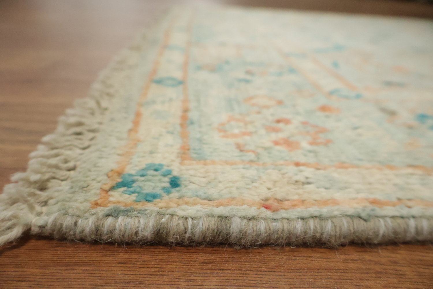 Vegetable Dye Oushak Turkish Foyer Rug 3x4