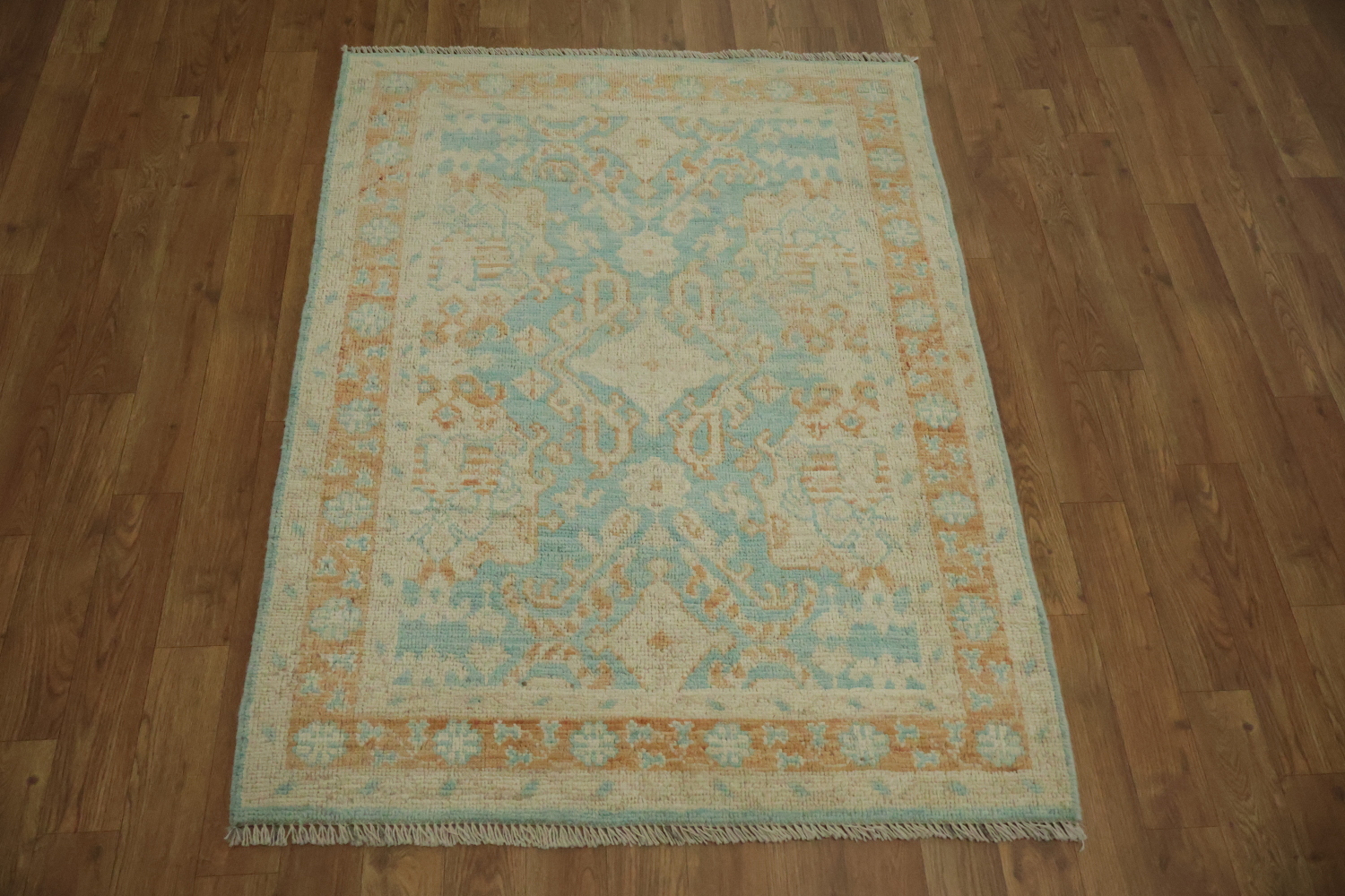 Vegetable Dye Oushak Turkish Accent Rug 3x4