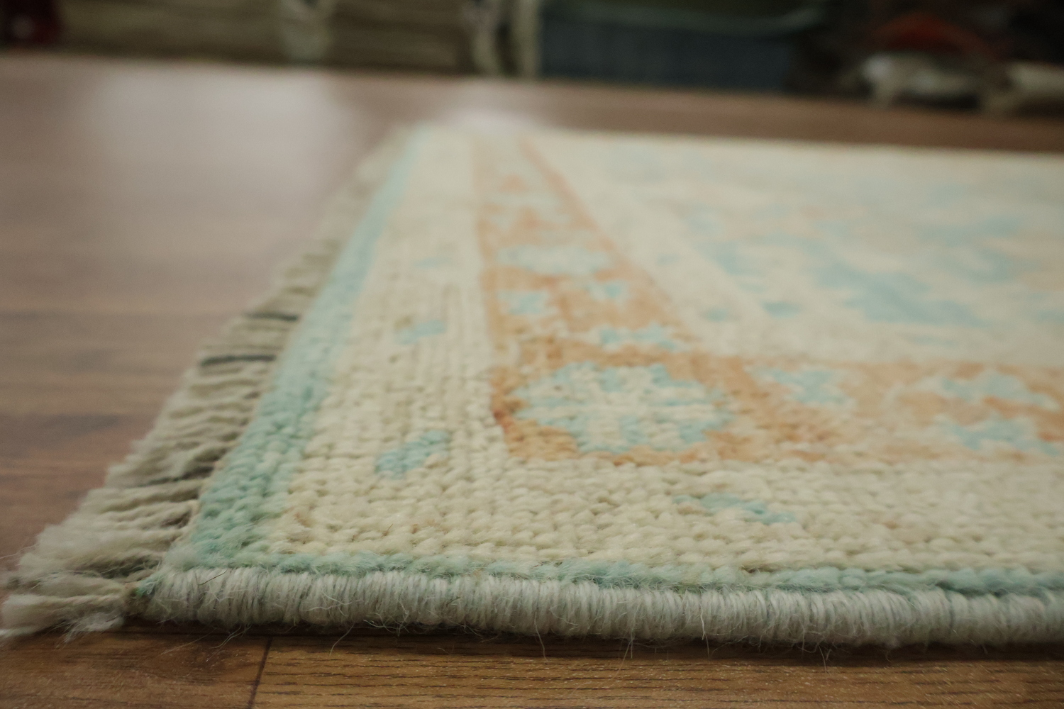 Vegetable Dye Oushak Turkish Accent Rug 3x4
