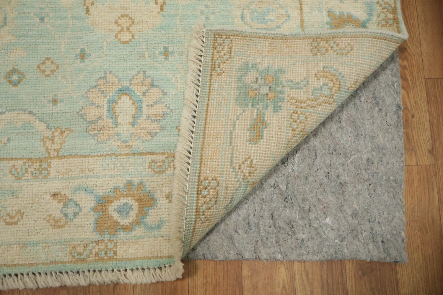 Vegetable Dye Oushak Turkish Foyer Rug 3x4