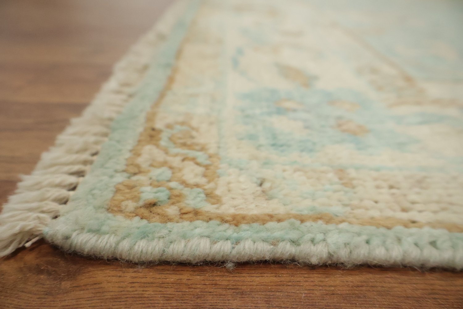 Vegetable Dye Oushak Turkish Foyer Rug 3x4