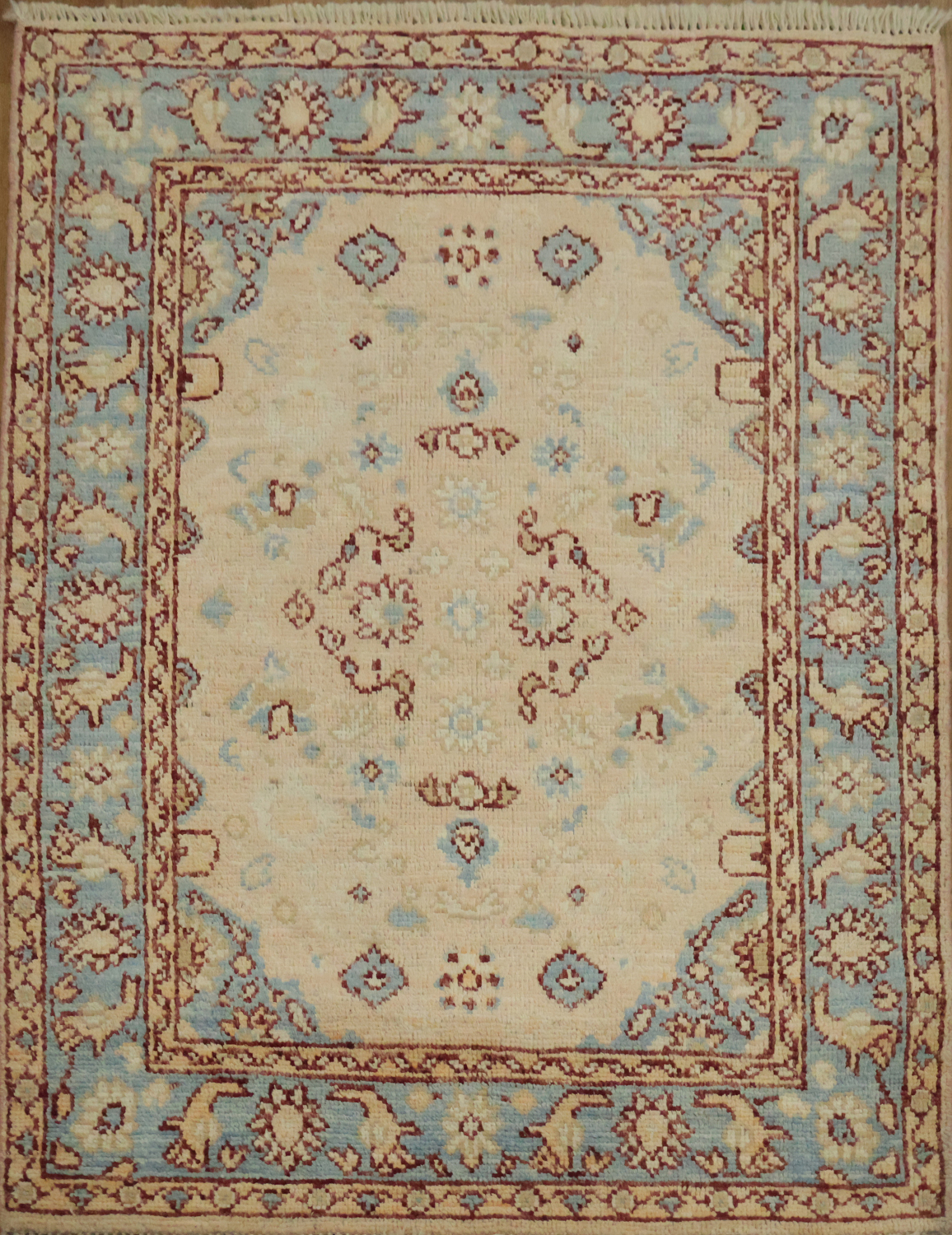 Vegetable Dye Oushak Turkish Accent Rug 3x4