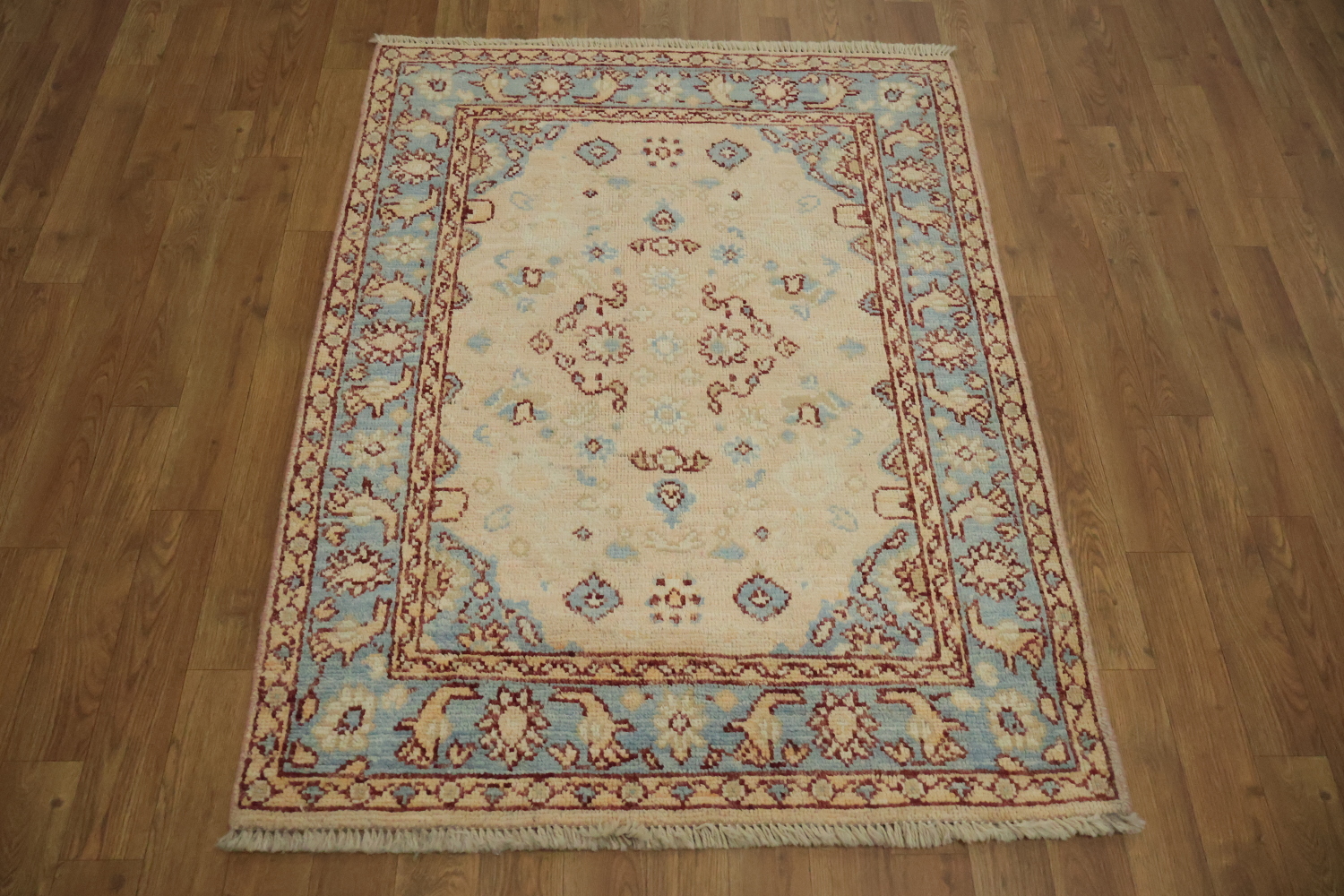 Vegetable Dye Oushak Turkish Accent Rug 3x4