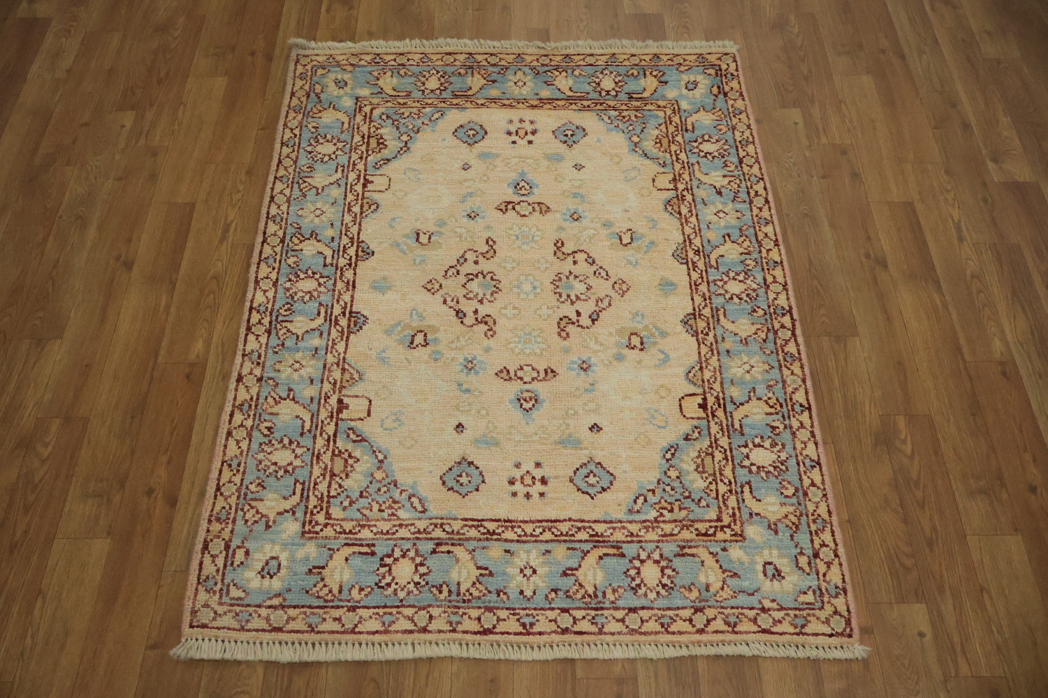 Vegetable Dye Oushak Turkish Accent Rug 3x4