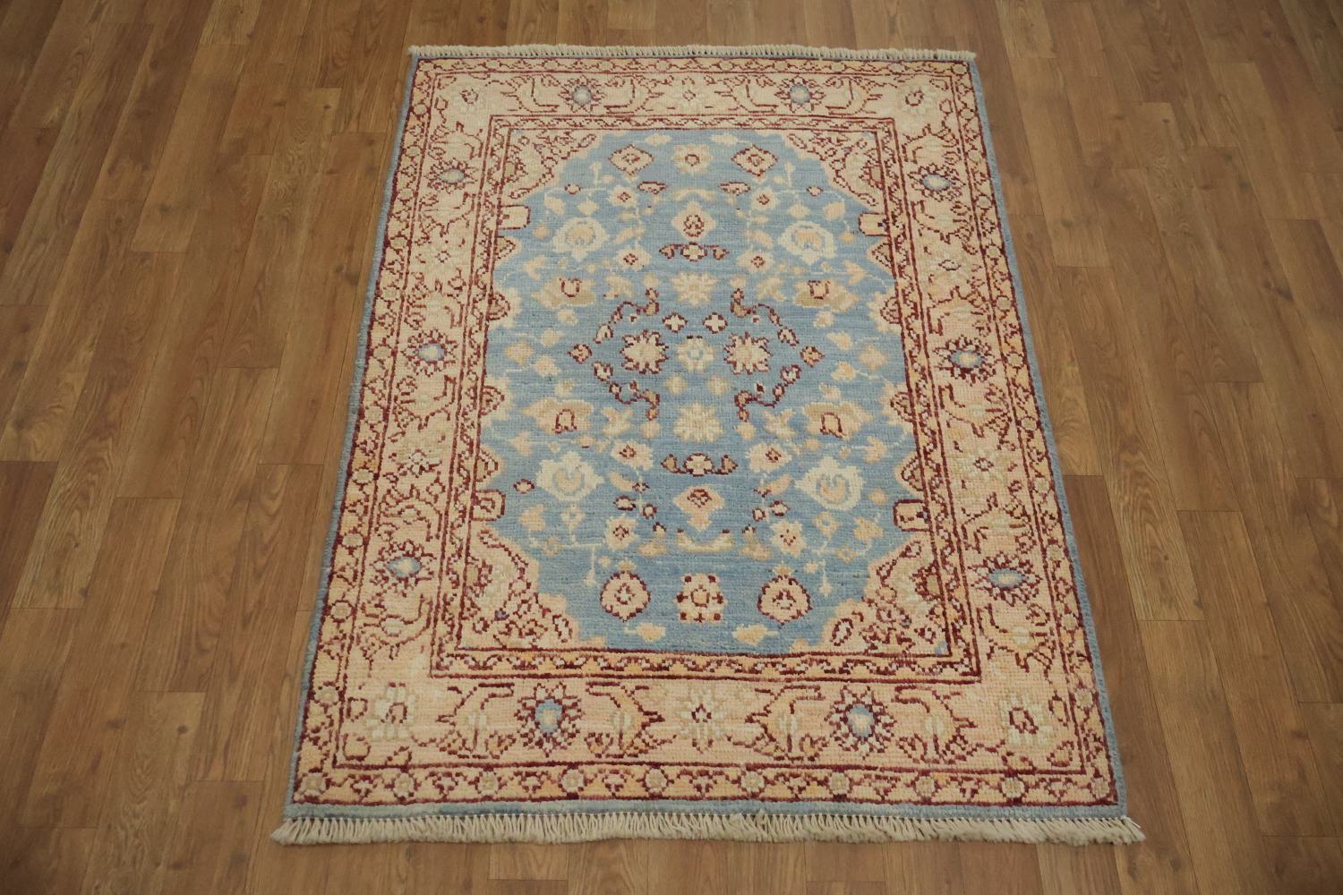 Vegetable Dye Oushak Turkish Foyer Rug 3x4
