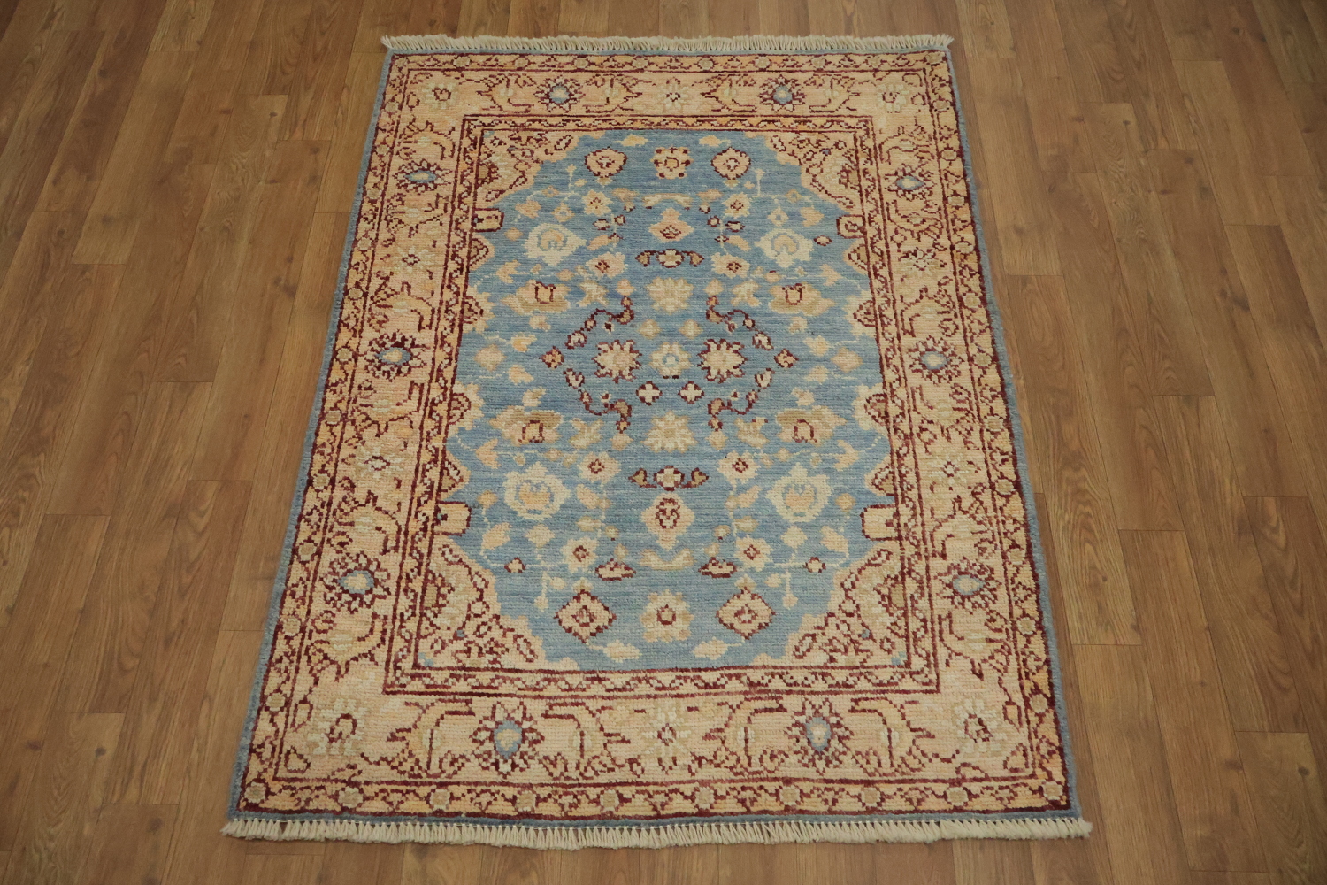 Vegetable Dye Oushak Turkish Foyer Rug 3x4