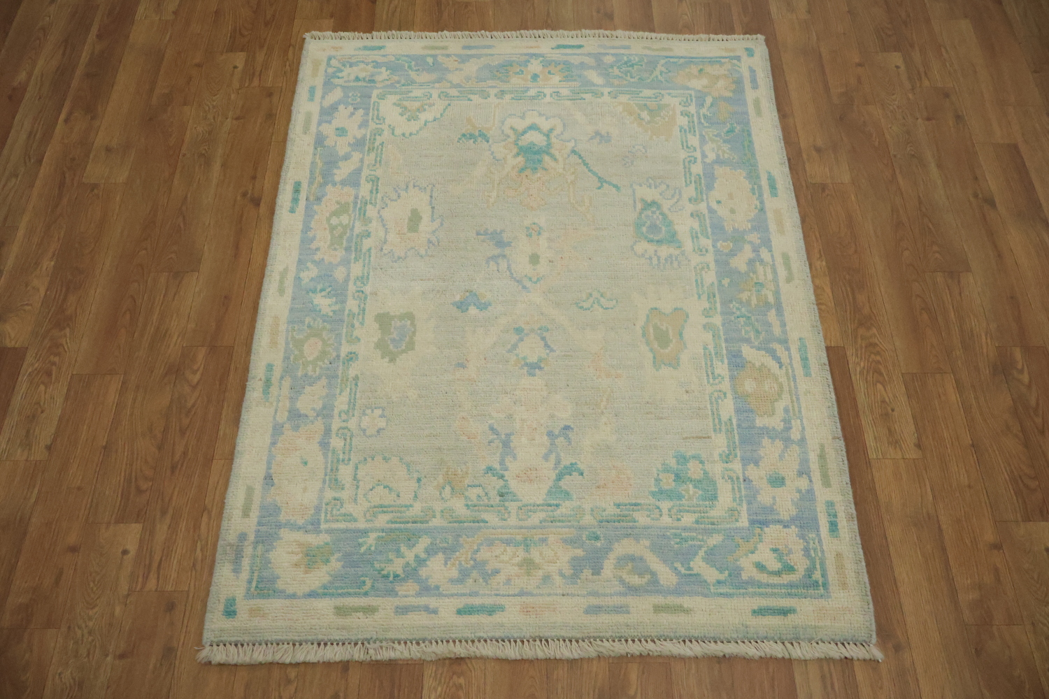 Vegetable Dye Oushak Turkish Accent Rug 3x4