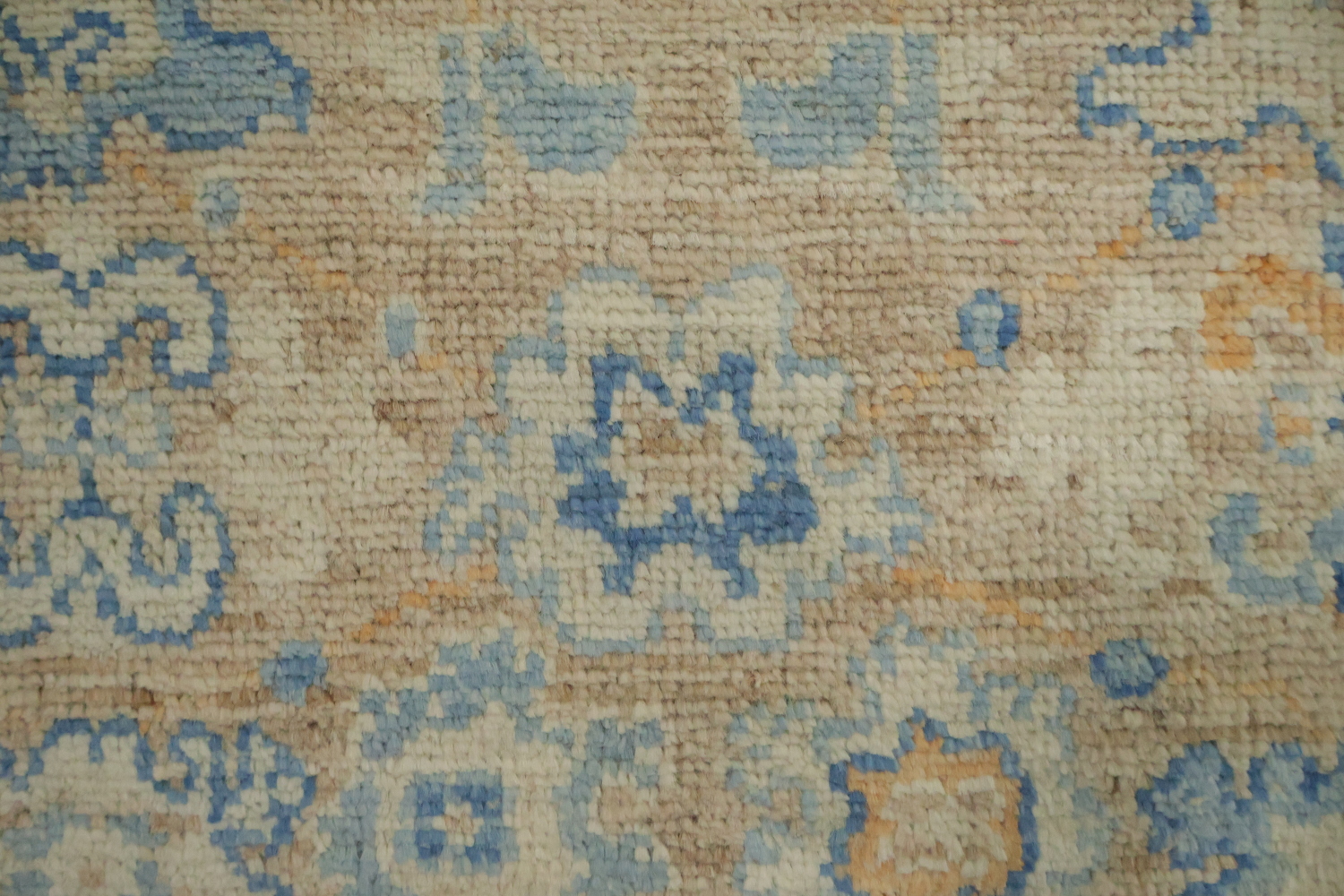 Vegetable Dye Oushak Turkish Foyer Rug 3x4