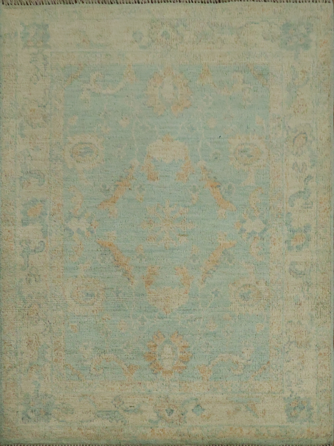 Vegetable Dye Oushak Turkish Rug 3x4