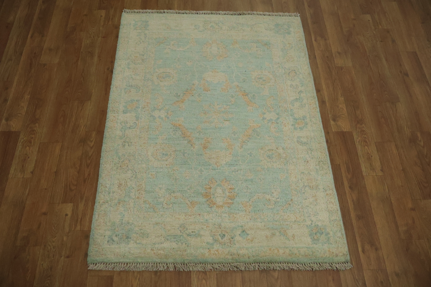 Vegetable Dye Oushak Turkish Rug 3x4