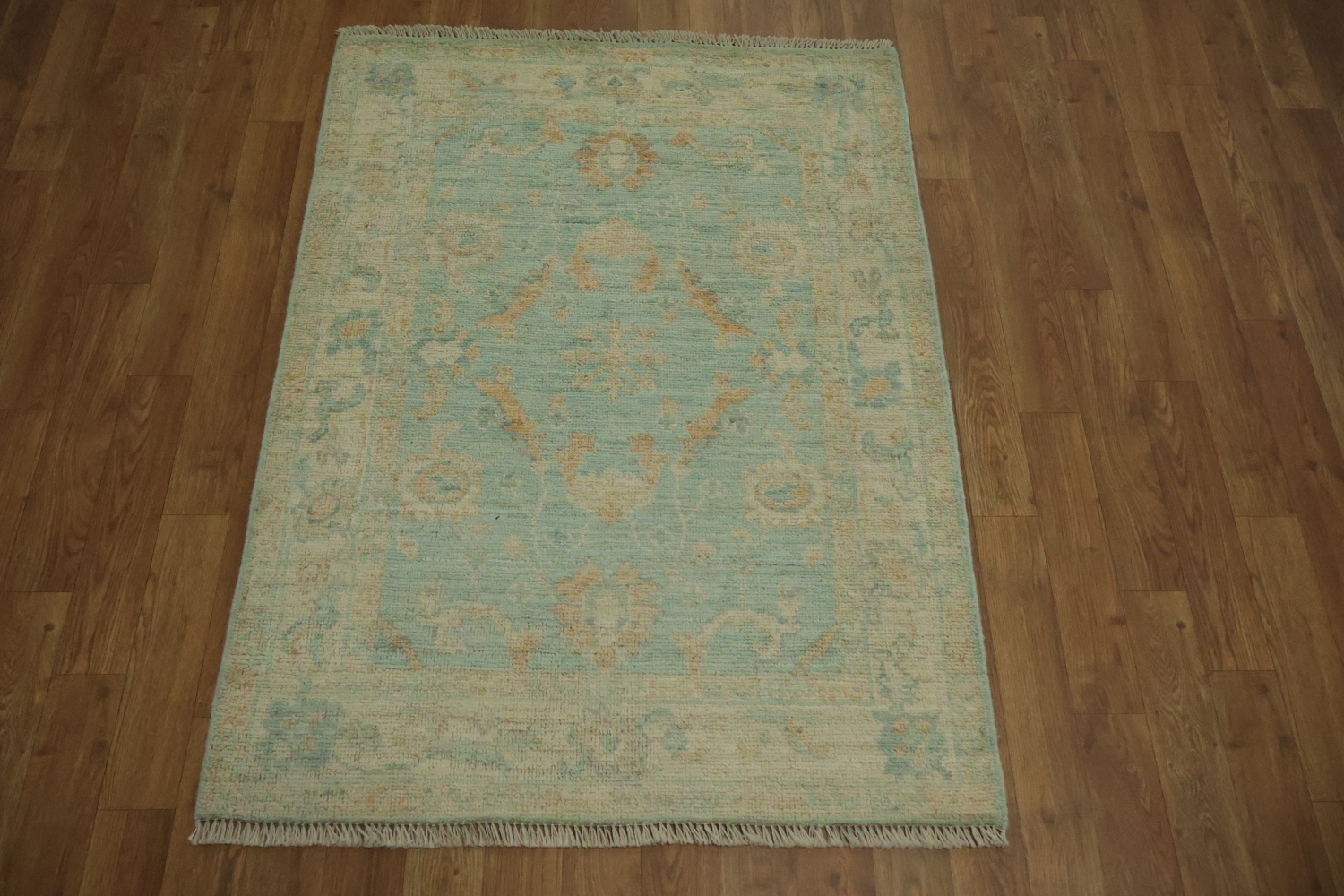 Vegetable Dye Oushak Turkish Rug 3x4