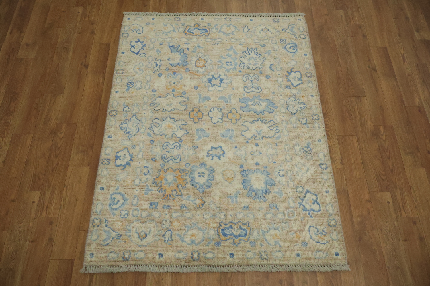 Vegetable Dye Oushak Turkish Rug 3x4