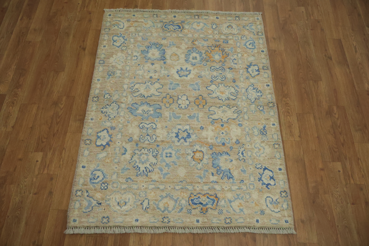 Vegetable Dye Oushak Turkish Rug 3x4