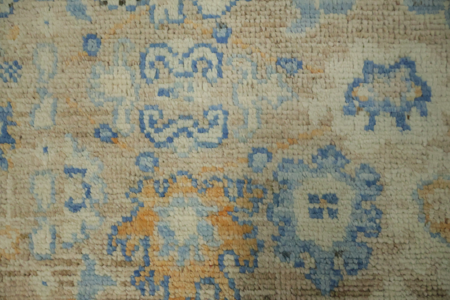 Vegetable Dye Oushak Turkish Rug 3x4