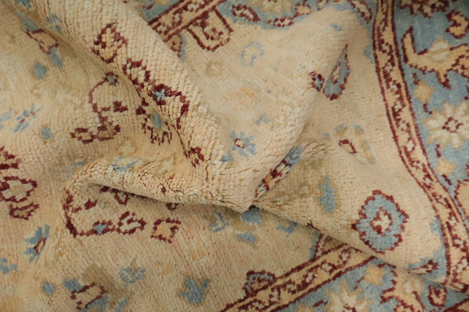 Vegetable Dye Oushak Turkish Foyer Rug 3x4