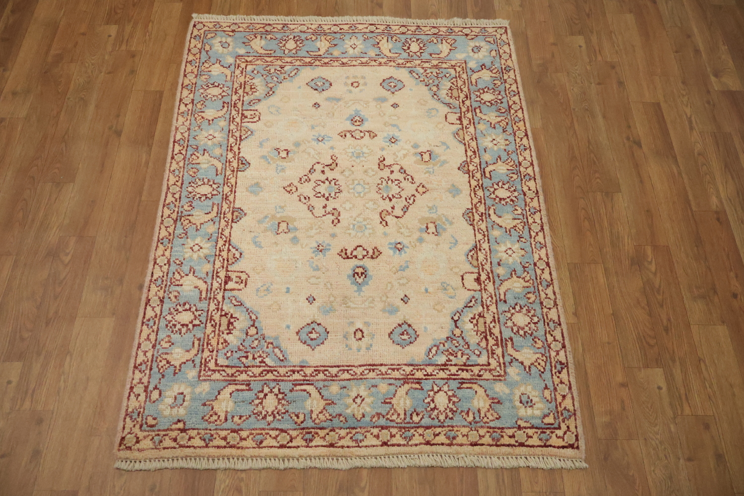 Vegetable Dye Oushak Turkish Foyer Rug 3x4
