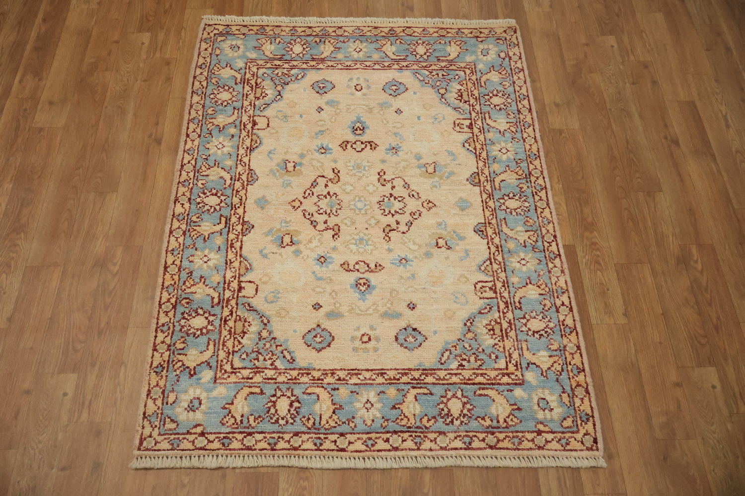 Vegetable Dye Oushak Turkish Foyer Rug 3x4