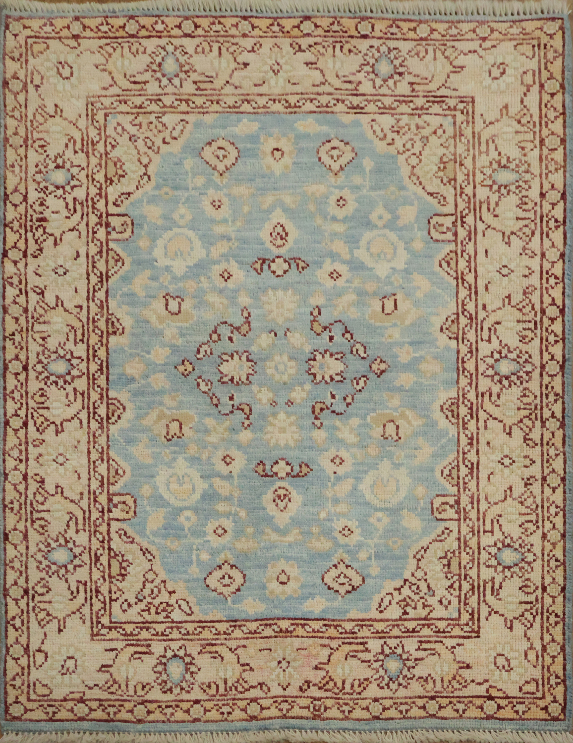 Vegetable Dye Oushak Turkish Accent Rug 3x4