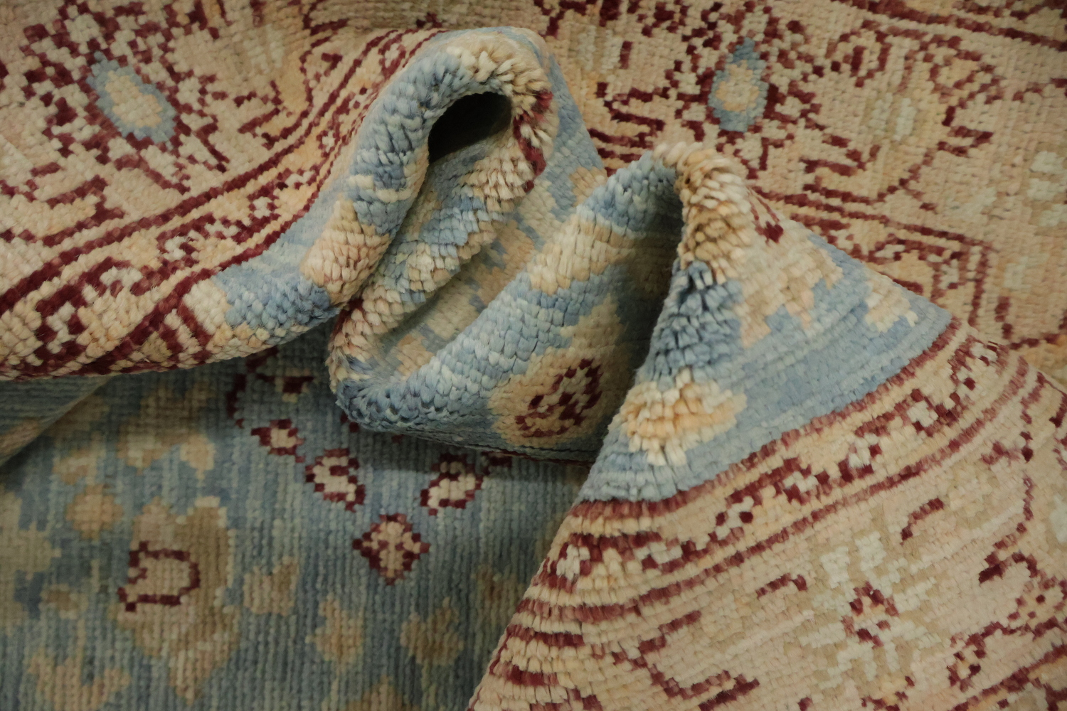 Vegetable Dye Oushak Turkish Accent Rug 3x4
