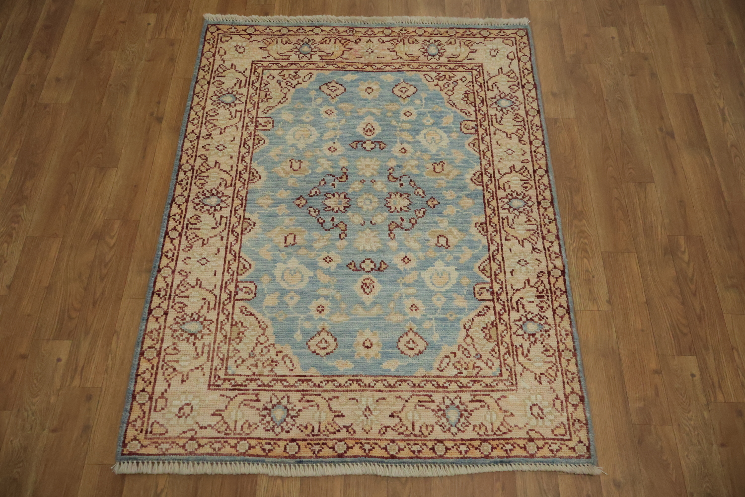 Vegetable Dye Oushak Turkish Accent Rug 3x4