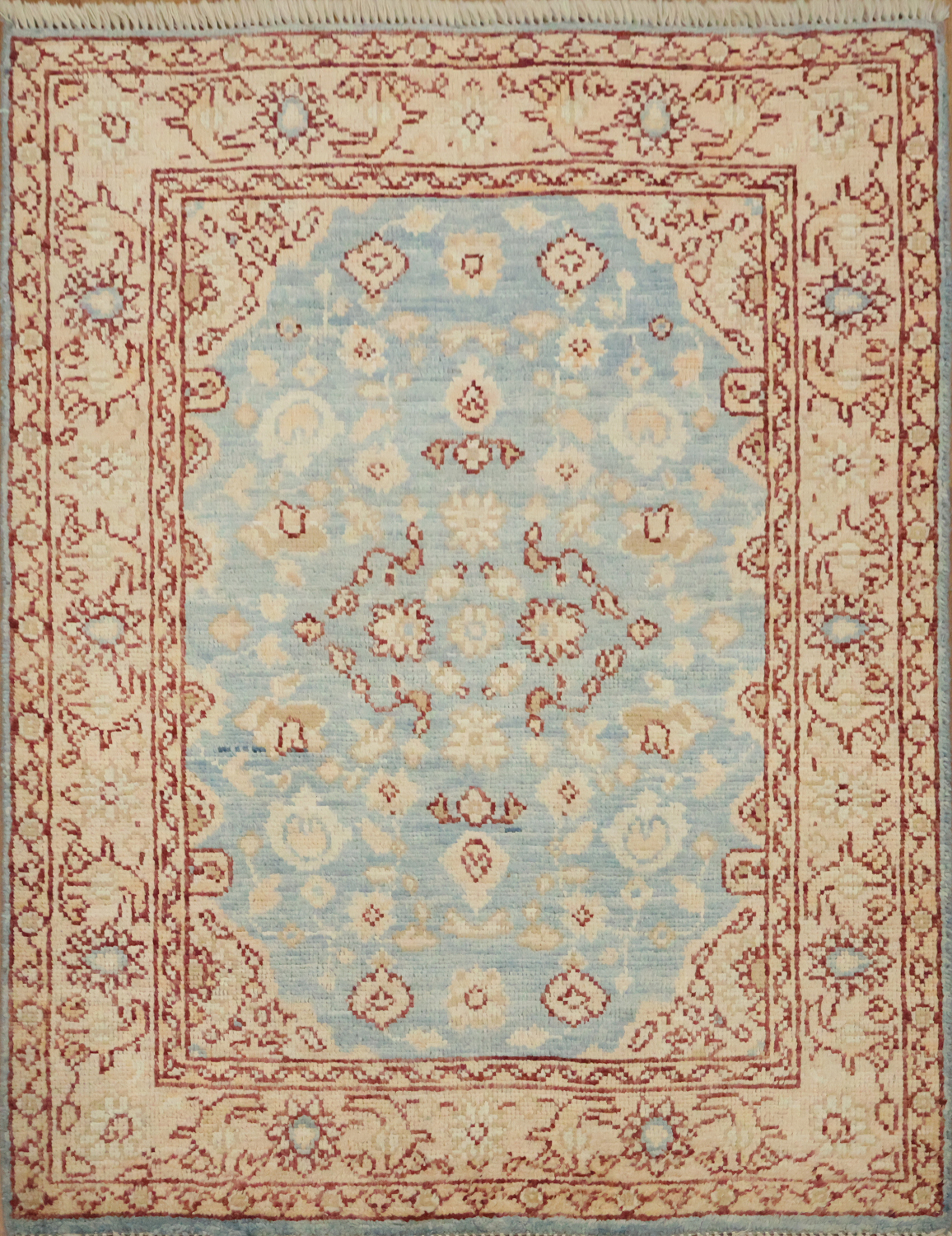 Vegetable Dye Oushak Turkish Accent Rug 3x4