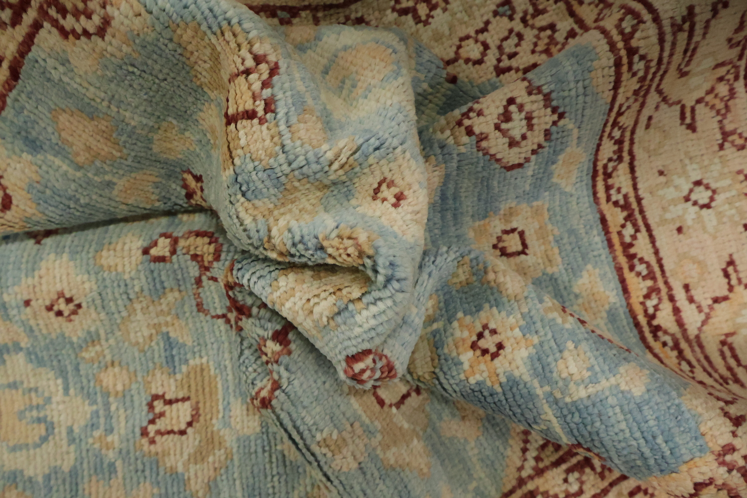 Vegetable Dye Oushak Turkish Accent Rug 3x4