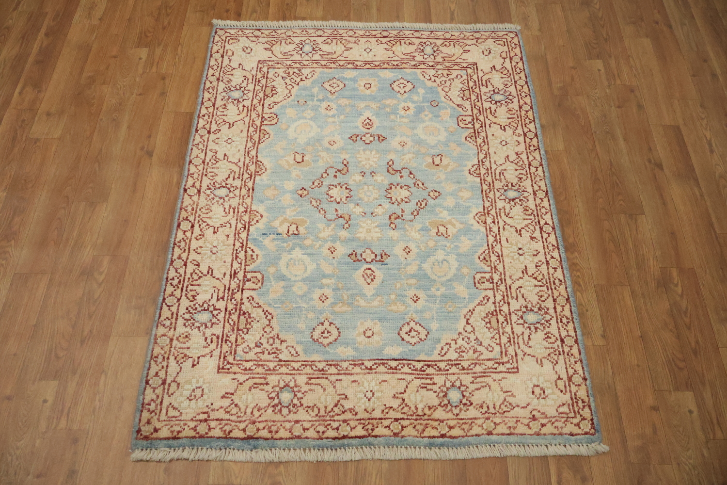 Vegetable Dye Oushak Turkish Accent Rug 3x4