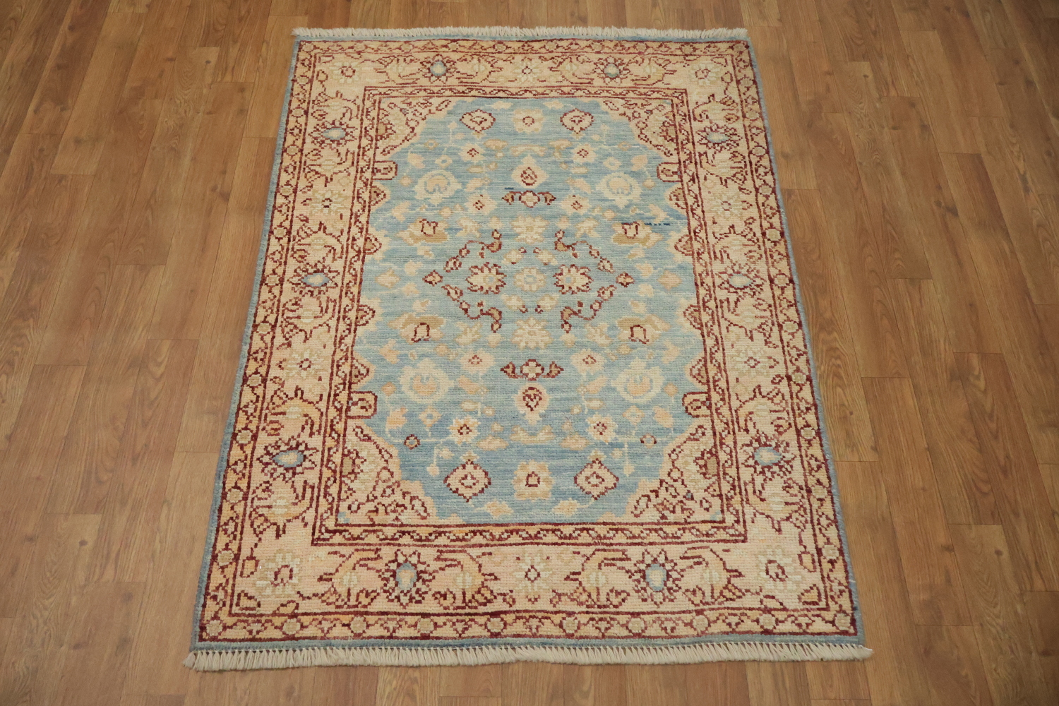 Vegetable Dye Oushak Turkish Accent Rug 3x4