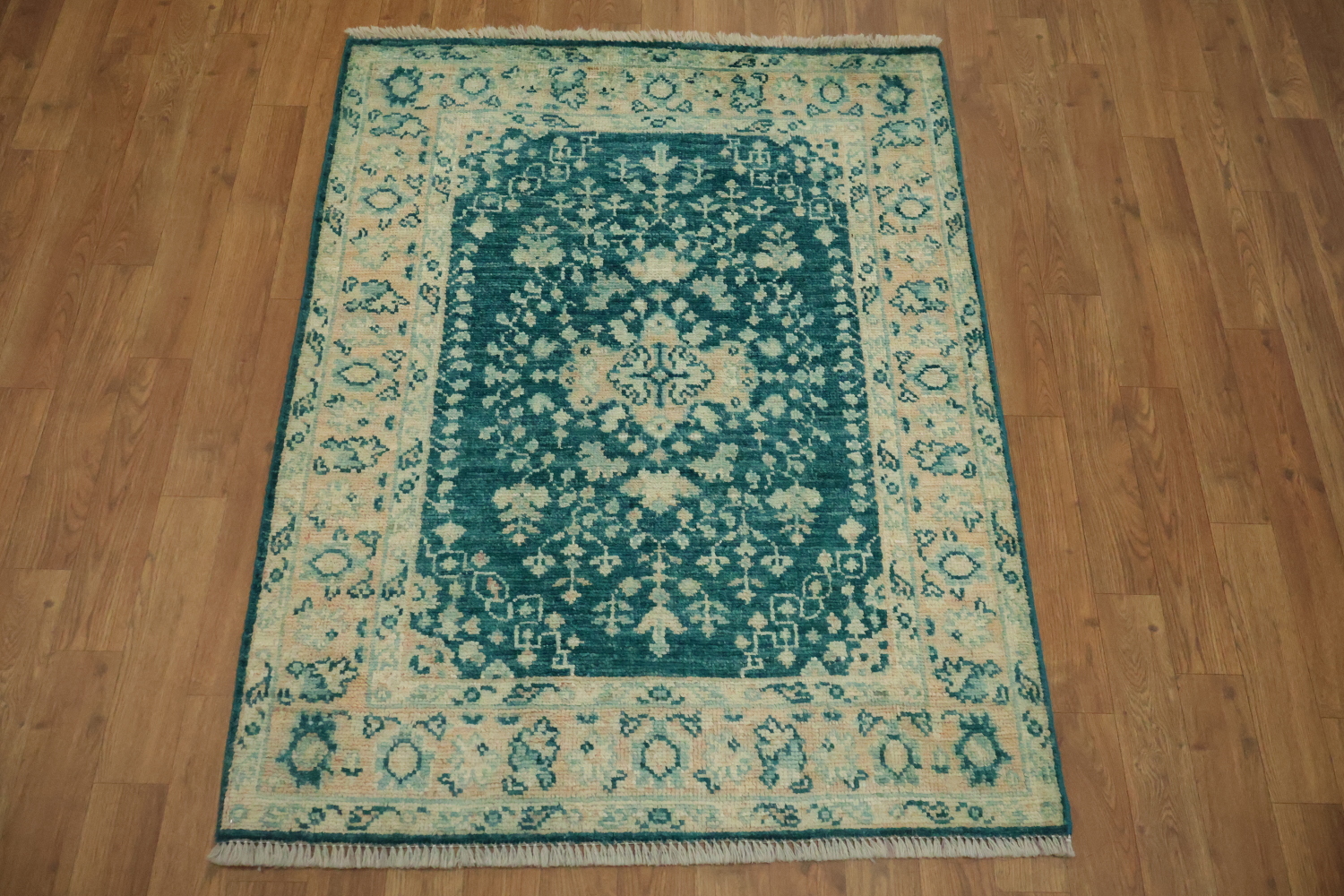Vegetable Dye Oushak Turkish Foyer Rug 3x4