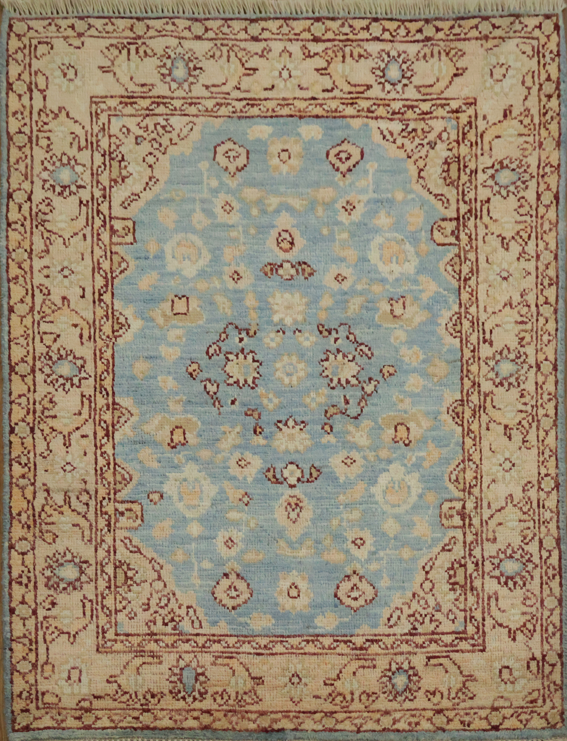 Vegetable Dye Oushak Turkish Rug 3x4