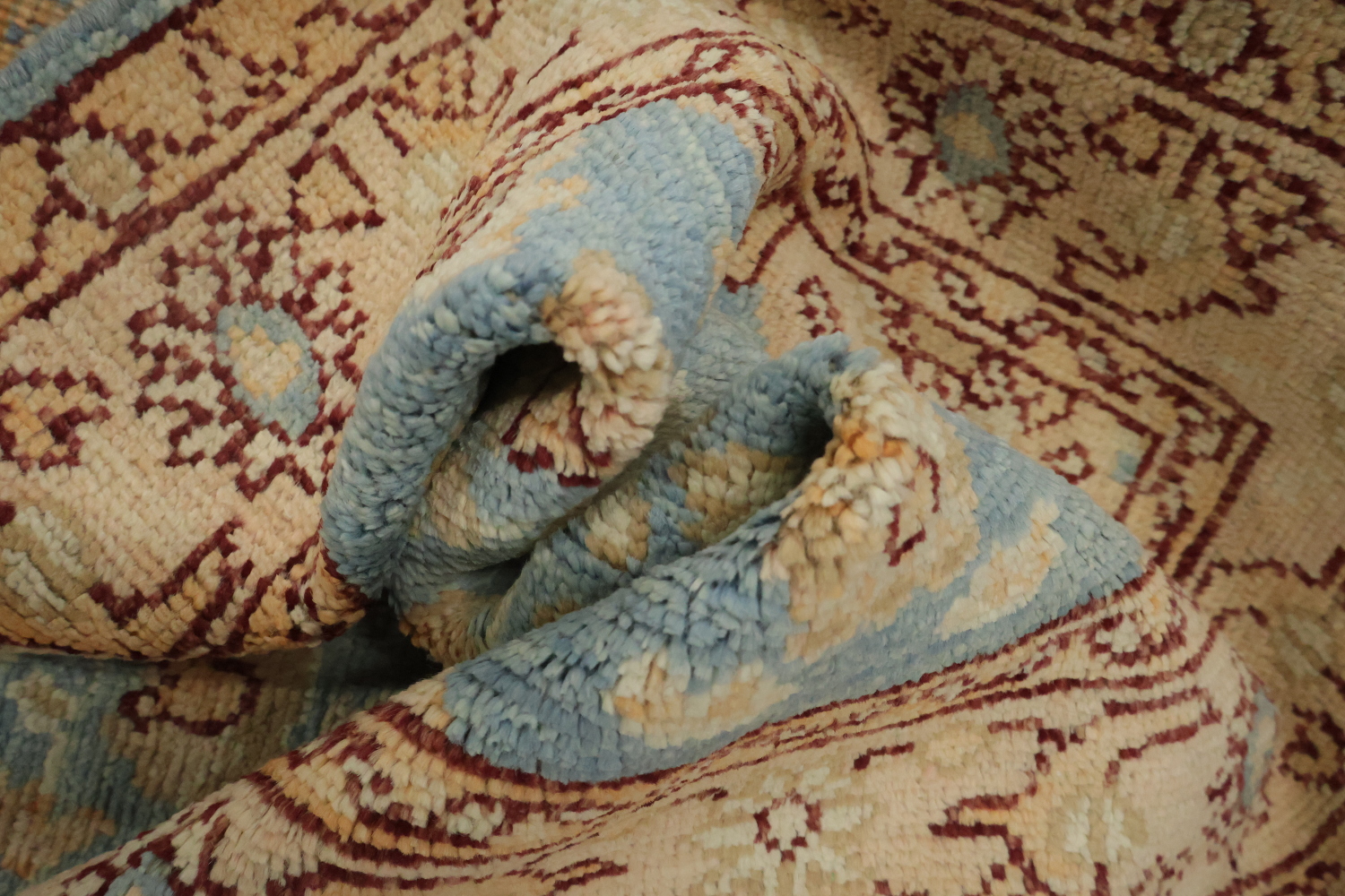 Vegetable Dye Oushak Turkish Rug 3x4