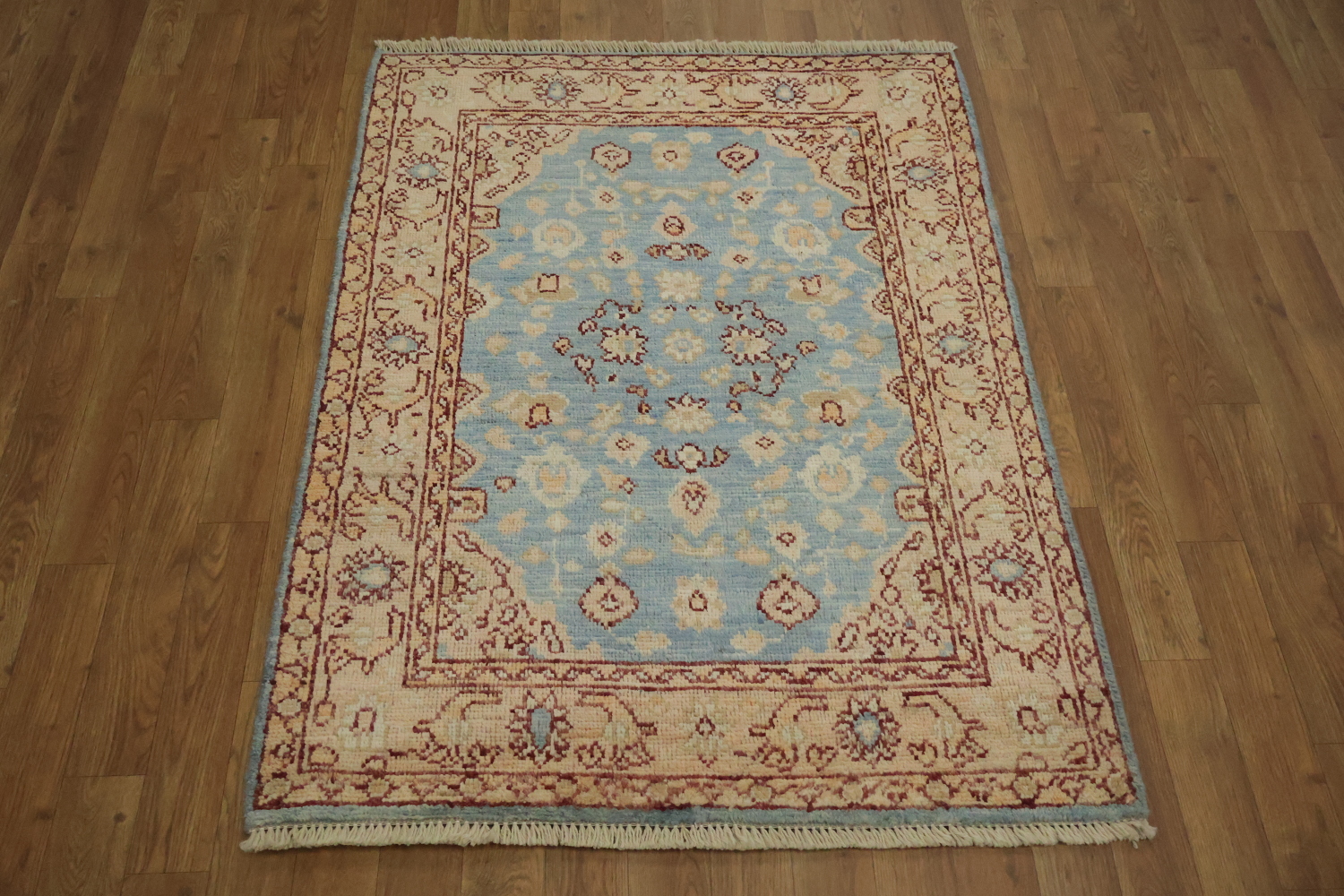 Vegetable Dye Oushak Turkish Rug 3x4