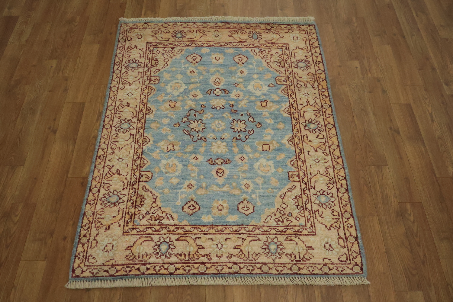 Vegetable Dye Oushak Turkish Rug 3x4