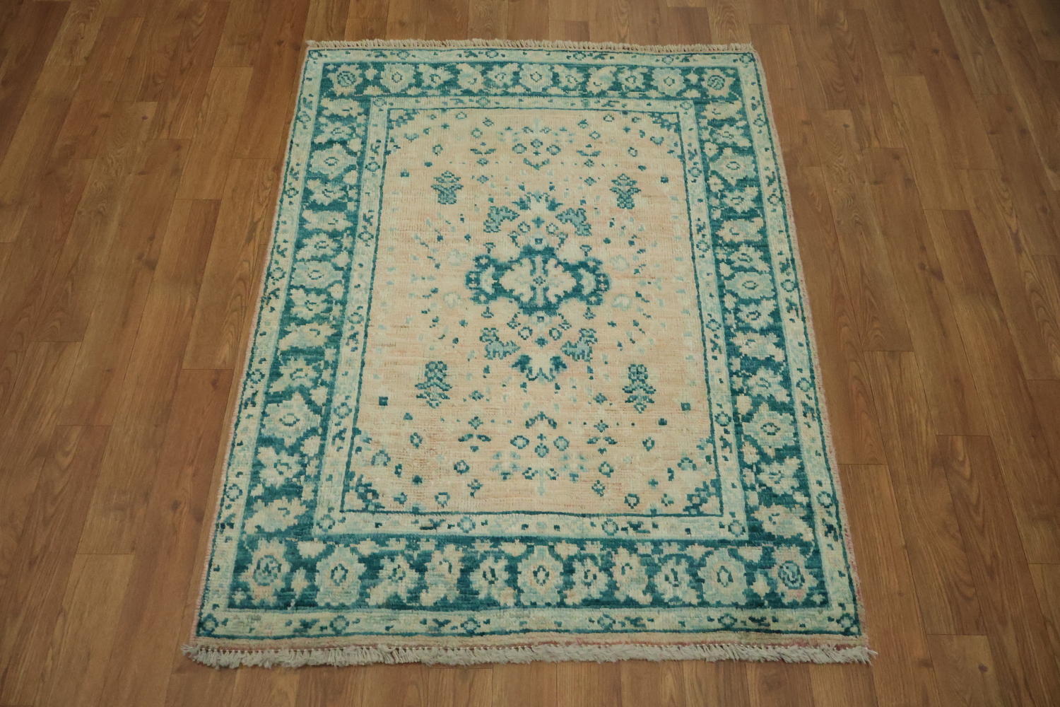 Vegetable Dye Oushak Turkish Accent Rug 3x4
