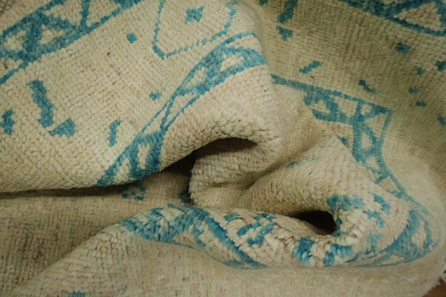 Vegetable Dye Oushak Turkish Rug 3x4