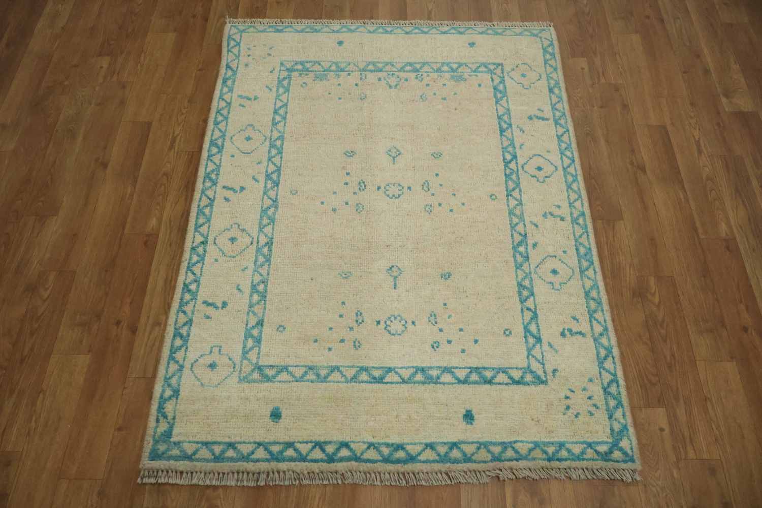 Vegetable Dye Oushak Turkish Rug 3x4
