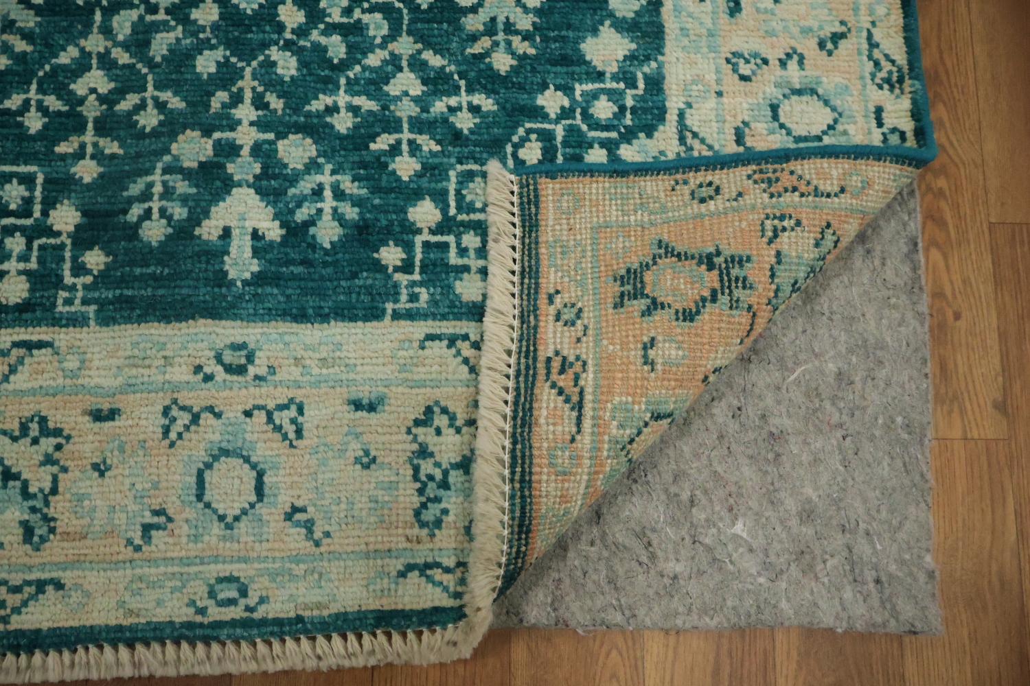 Vegetable Dye Oushak Turkish Foyer Rug 3x4