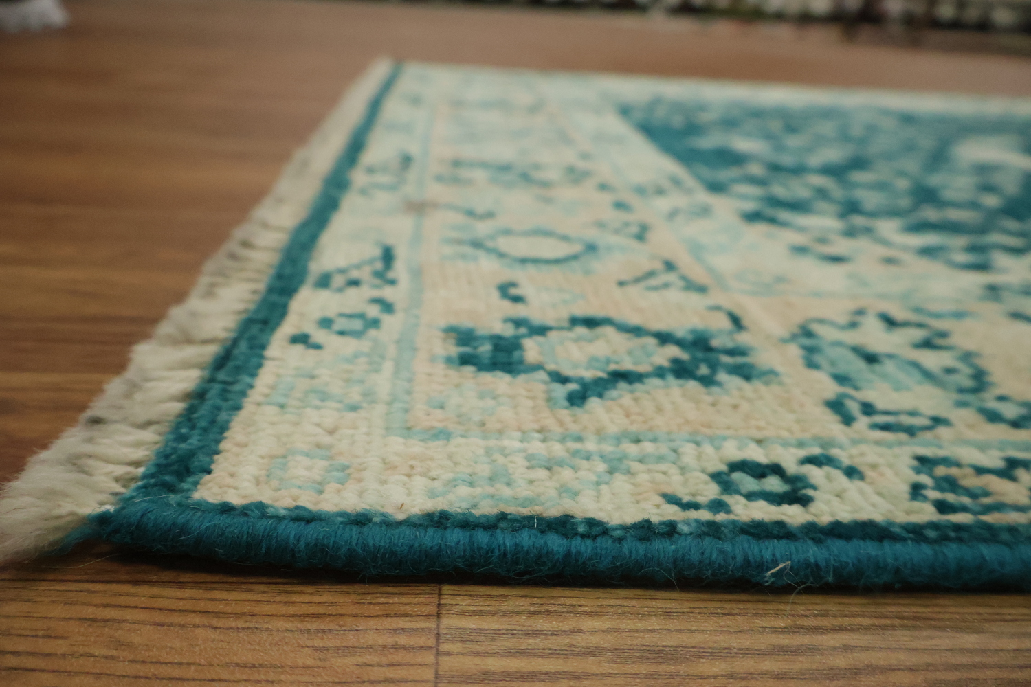 Vegetable Dye Oushak Turkish Foyer Rug 3x4