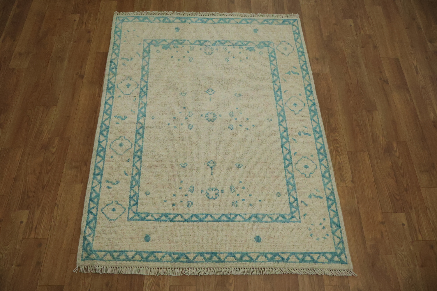 Vegetable Dye Oushak Turkish Rug 3x4