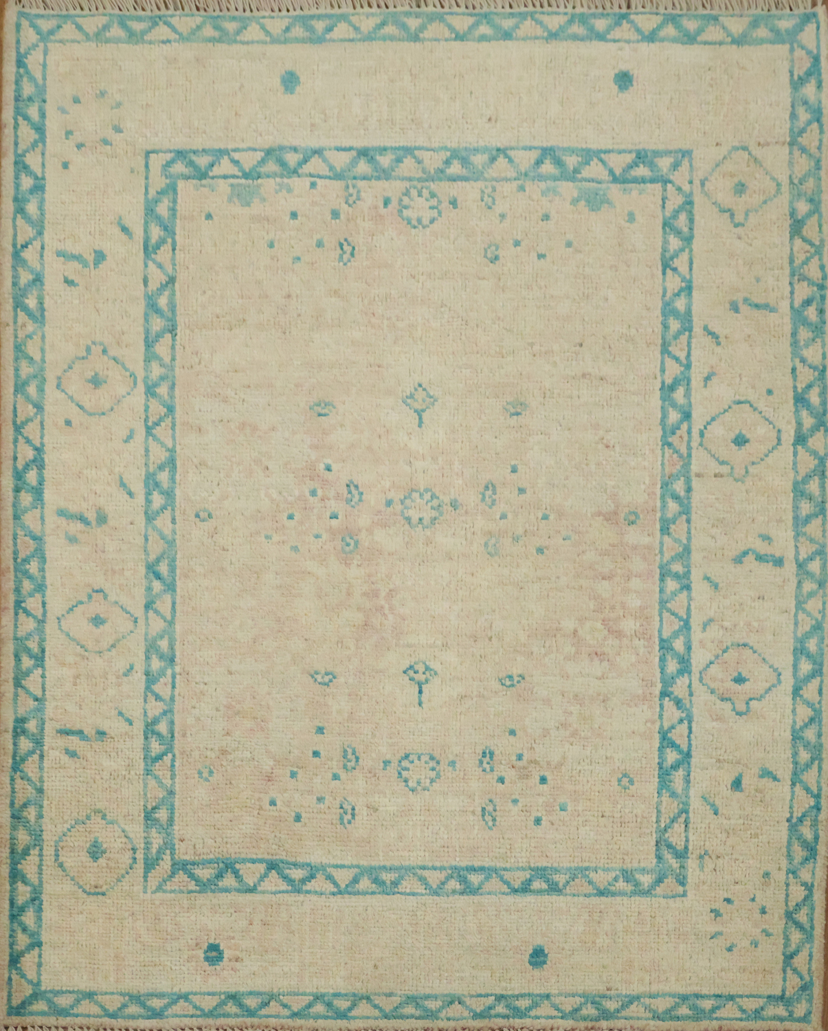 Vegetable Dye Oushak Turkish Accent Rug 3x4