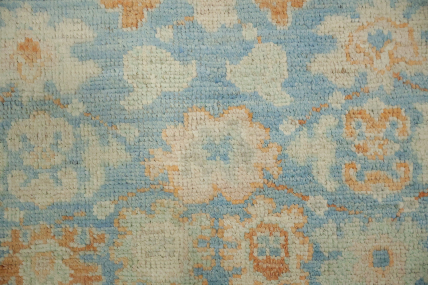 Vegetable Dye Oushak Turkish Foyer Rug 3x4
