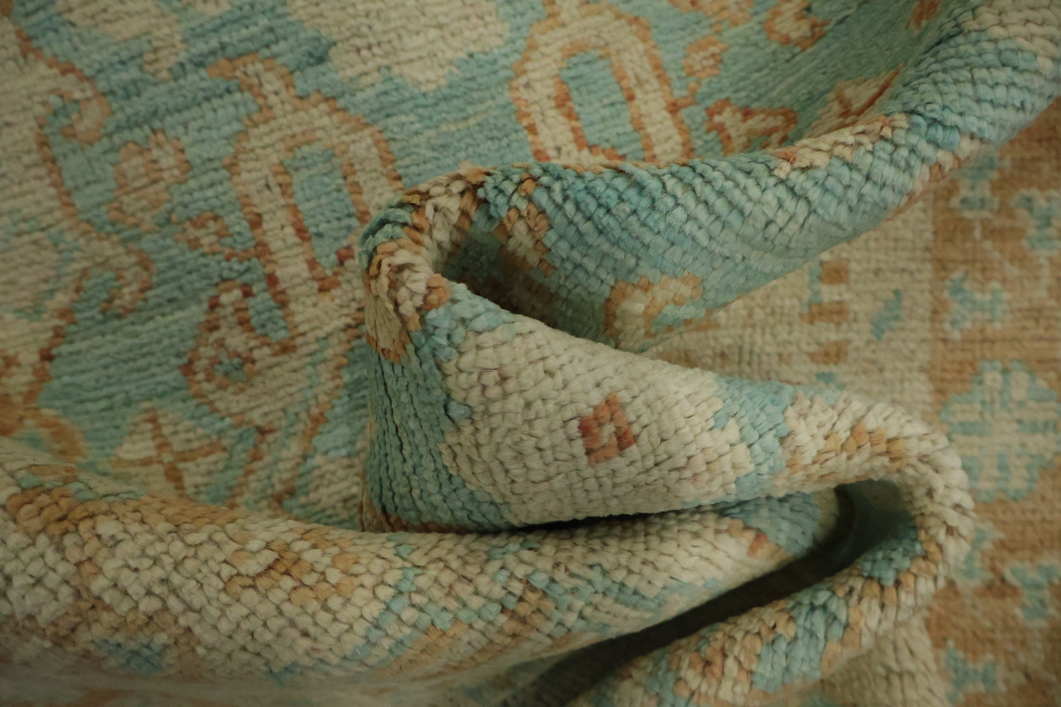 Vegetable Dye Oushak Turkish Rug 3x4