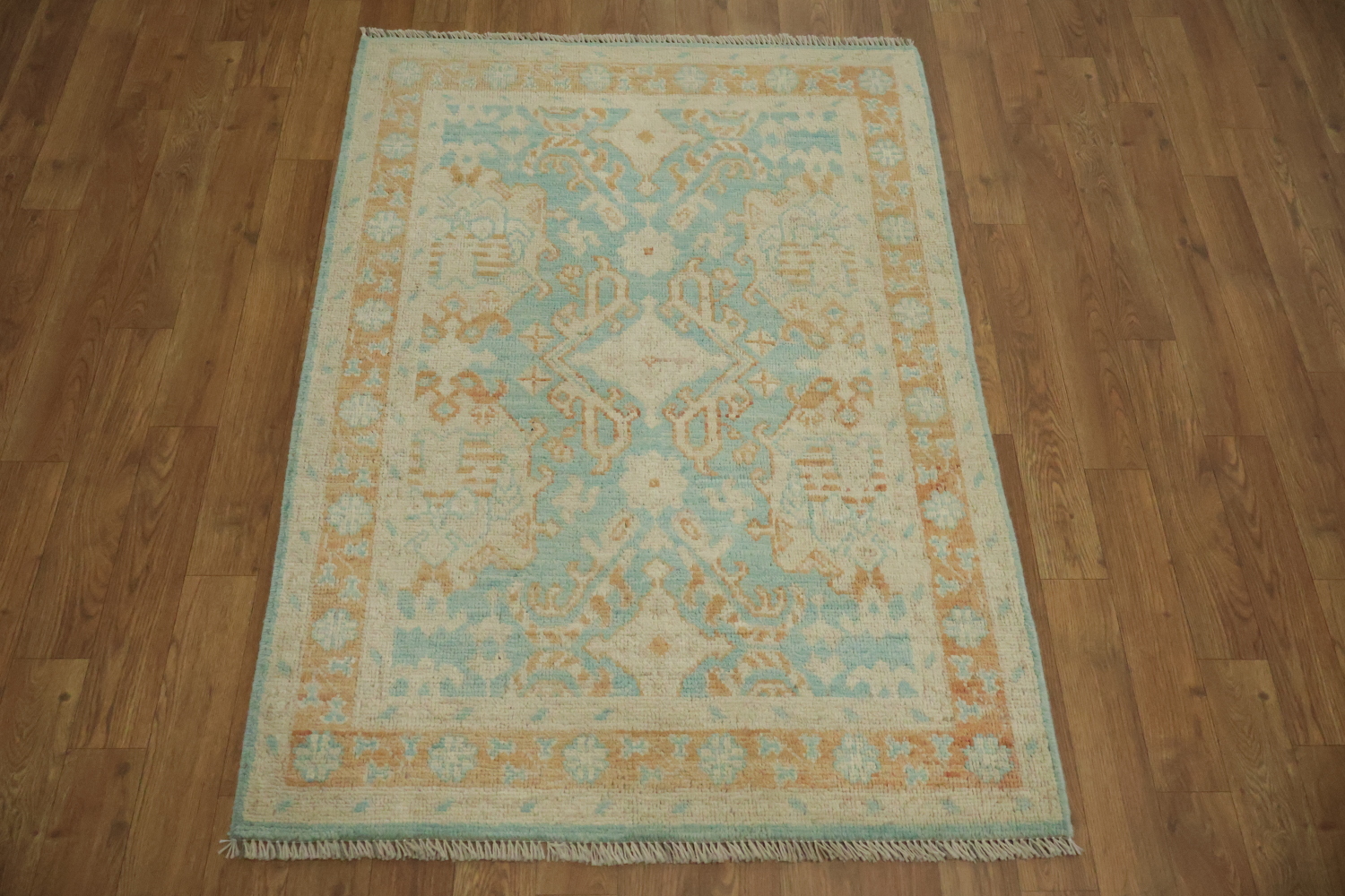 Vegetable Dye Oushak Turkish Rug 3x4