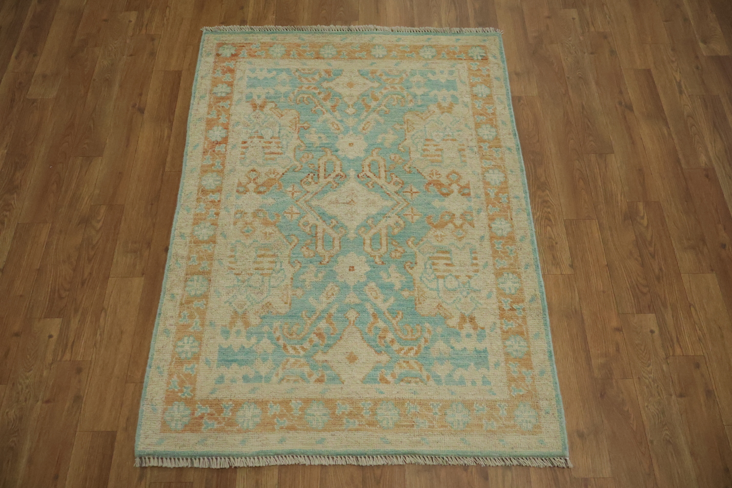 Vegetable Dye Oushak Turkish Rug 3x4