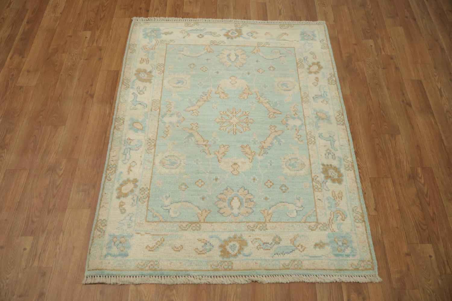 Vegetable Dye Oushak Turkish Accent Rug 3x4