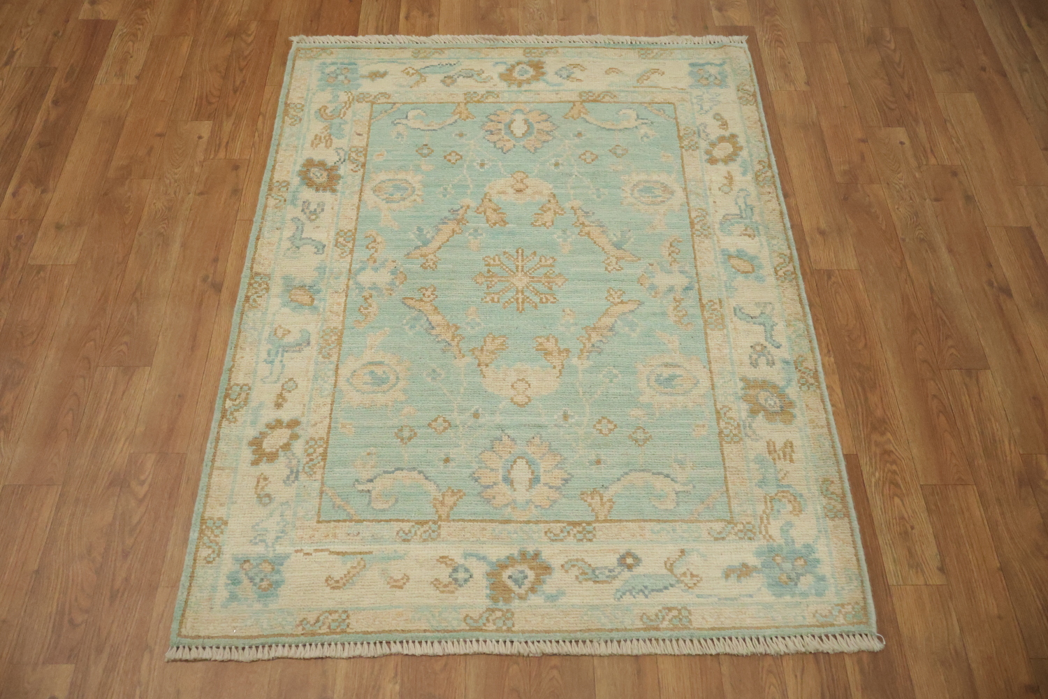 Vegetable Dye Oushak Turkish Accent Rug 3x4