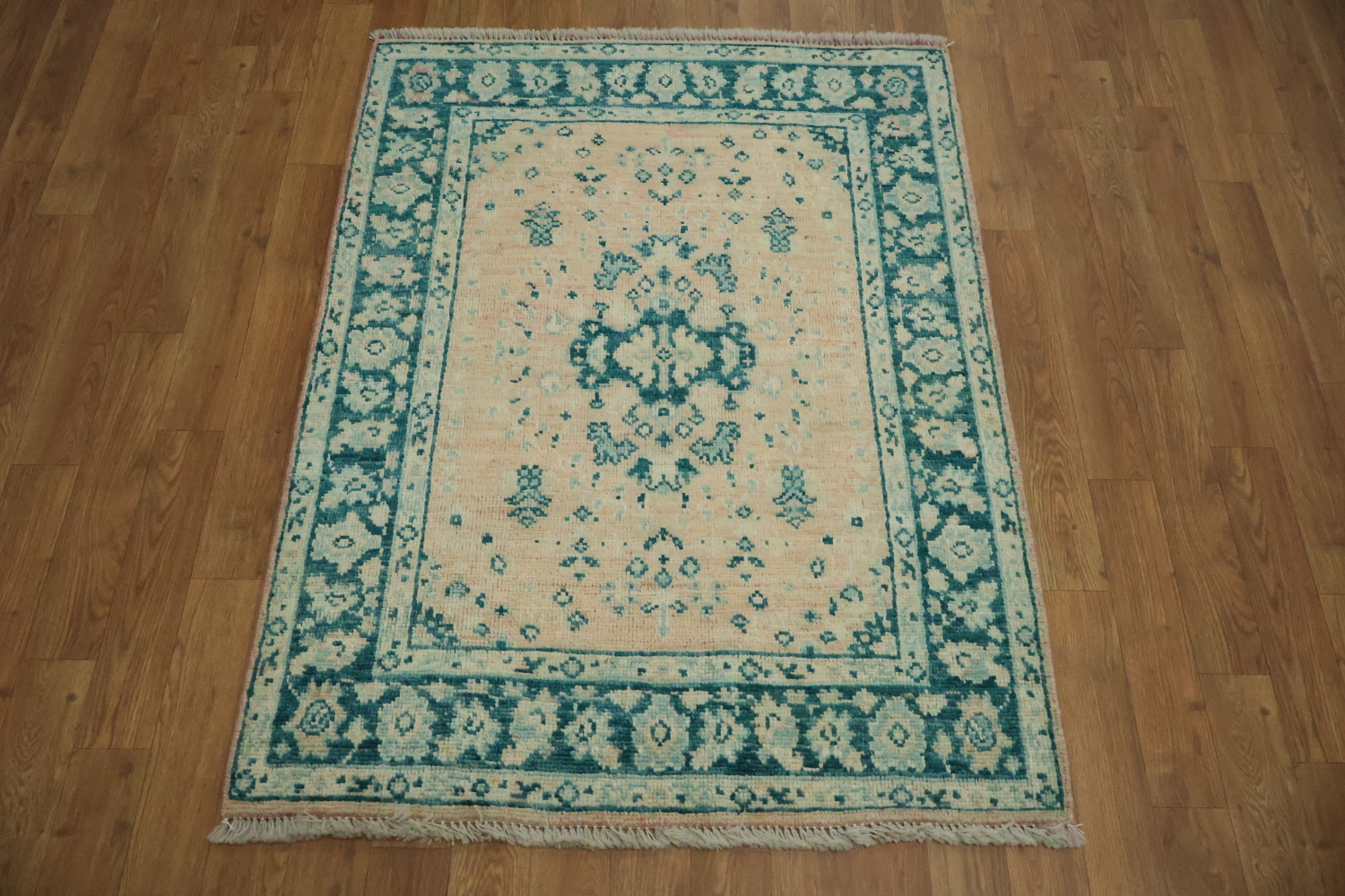 Vegetable Dye Oushak Turkish Rug 3x4