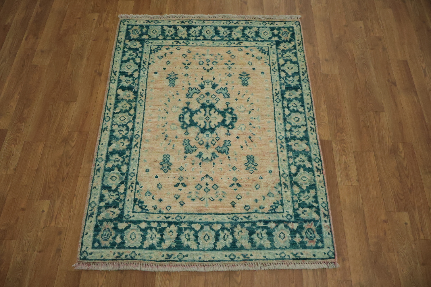 Vegetable Dye Oushak Turkish Rug 3x4