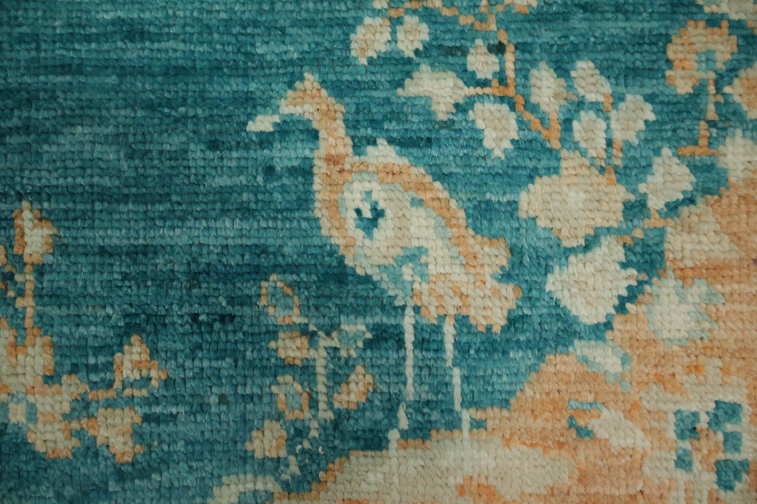 Animal Pictorial Oushak Vegetable Dye Foyer Rug 3x4